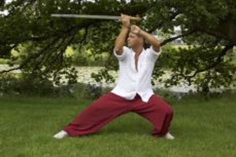 illustration of tai chi weapons training